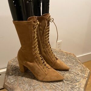 Silent D lace up Granny boots